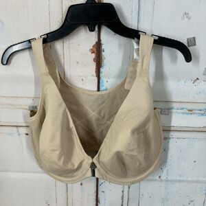 DELIMIRA Front Closure Posture Full Coverage Underwire Bra Size 36G Beige